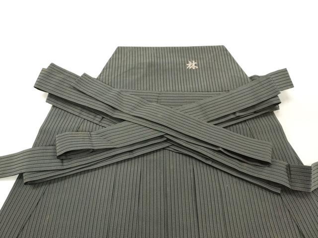 平和屋着物*夏物 男性 行灯袴 縞 正絹 逸品 DAAY6246ea