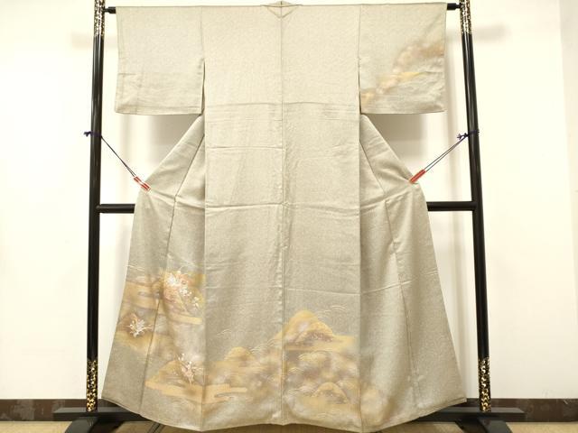 平和屋着物□訪問着 刺繍 重ね山花籠文 金彩 正絹 逸品 DAAY6376ea