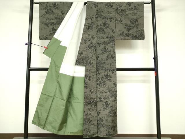 平和屋着物■上質な紬 風景文 正絹 逸品 DAAY6731qp