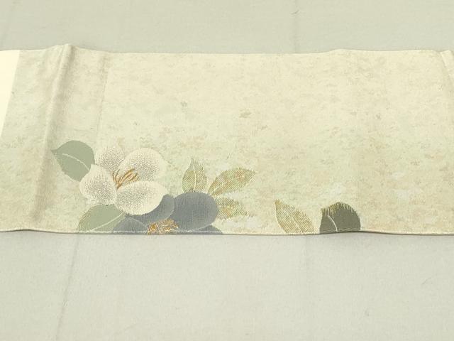 平和屋着物◎九寸名古屋帯 草花文 金銀糸 引箔 正絹 逸品 DAAY6857qp