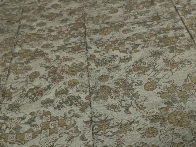 平和屋着物■上質な紬 草花文 正絹 逸品 DAAY7554sf