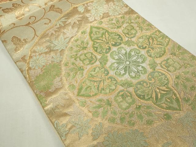 平和屋着物◎六通柄袋帯 花唐草文 金銀糸 正絹 逸品 DAAY7605sf