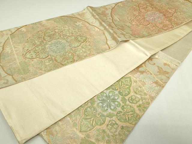 平和屋着物◎六通柄袋帯 花唐草文 金銀糸 正絹 逸品 DAAY7605sf