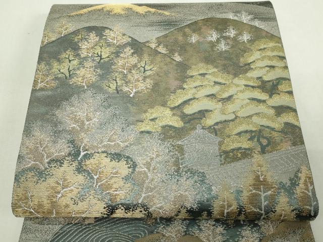 平和屋着物◎六通柄袋帯 爽映百景 金銀糸 正絹 逸品 DAAY7611sf