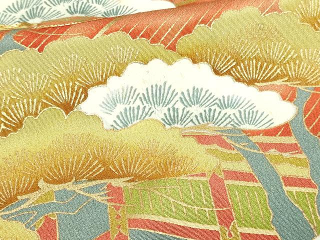 平和屋着物■豪華黒留袖 駒刺繍 風景梅松文 金彩 正絹 逸品 DAAY7849sf