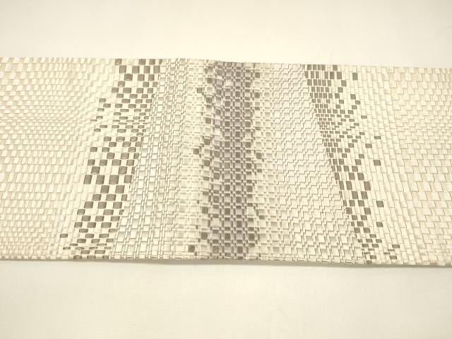 平和屋着物●本場筑前博多織 八寸名古屋帯 抽象文様 正絹 逸品 DAAY8105cm
