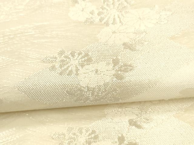 平和屋着物*夏物 六通柄袋帯 花筏 銀糸 正絹 逸品 DAAY8115cm