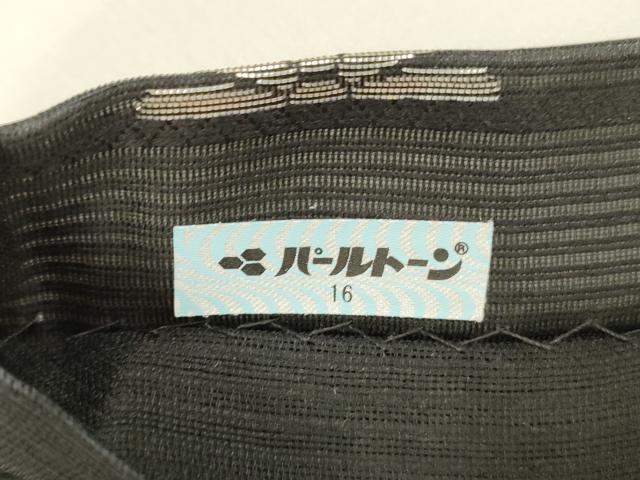 平和屋着物*夏物 六通柄袋帯 舞花文 黒地 金銀糸 正絹 逸品 DAAY8116cm