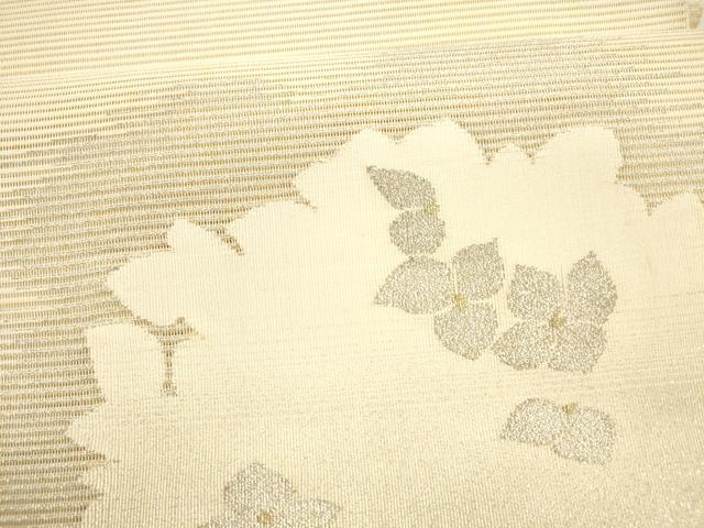 平和屋着物*夏物 絽綴れ 八寸名古屋帯 紫陽花 金銀糸 正絹 逸品 DAAY8123cm