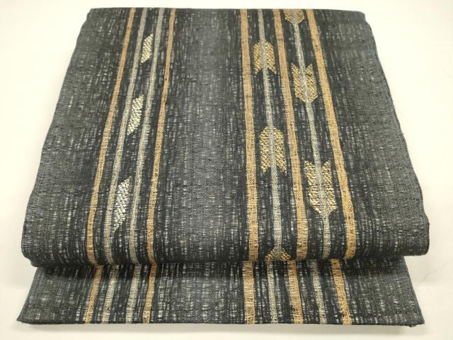 平和屋着物*夏物 太鼓柄袋帯 矢羽間道 金銀糸 正絹 逸品 DAAY8149cm