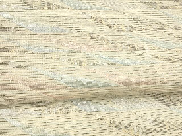 平和屋着物*夏物 六通柄袋帯 幾何学文様 金銀糸 正絹 逸品 DAAY8156cm