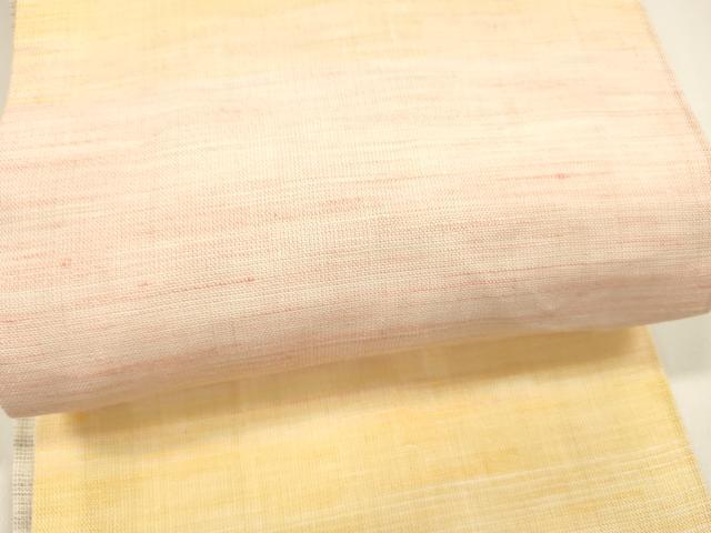 平和屋着物*夏物 半幅帯 紅花染 霞文 麻 逸品 DAAY8157cm