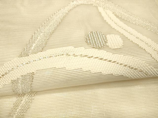 平和屋着物*夏物 太鼓柄 本袋帯 露草文 銀糸 正絹 逸品 DAAY8172cm
