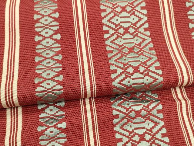 平和屋着物*夏物 本場筑前博多織 全通柄 京袋帯 紗献上 正絹 逸品 DAAY8175cm