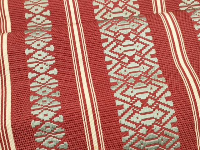 平和屋着物*夏物 本場筑前博多織 全通柄 京袋帯 紗献上 正絹 逸品 DAAY8175cm