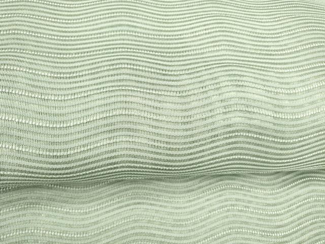 平和屋着物*夏物 八寸名古屋帯 絽綴れ よろけ縞 錆青磁色 正絹 逸品 DAAY8263cm