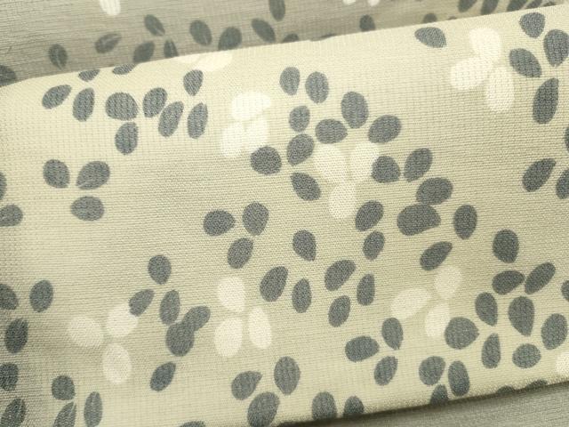 平和屋着物▽つけ帯 スリーシーズン 春夏秋 草葉文 正絹 逸品 DAAY8266cm