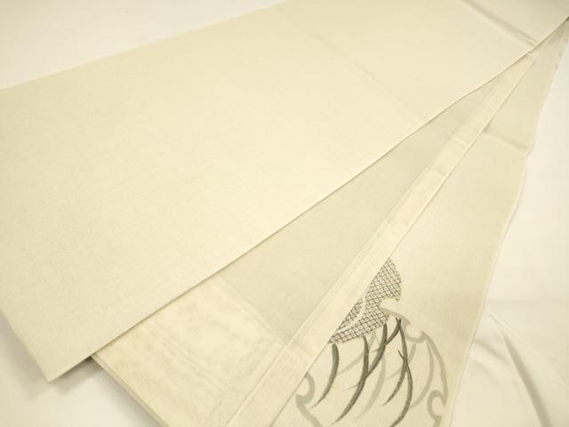 平和屋着物*夏物 太鼓柄袋帯 手描き 雪輪鹿の子芝文 金彩 正絹 逸品 DAAY8267cm