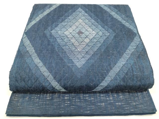 平和屋着物*夏物 太鼓柄袋帯 菱文 銀糸 正絹 逸品 DAAY8279cm