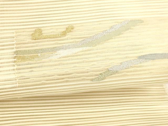 平和屋着物*夏物 八寸名古屋帯 絽綴れ 抽象文様 金銀糸 正絹 逸品 DAAY8281cm