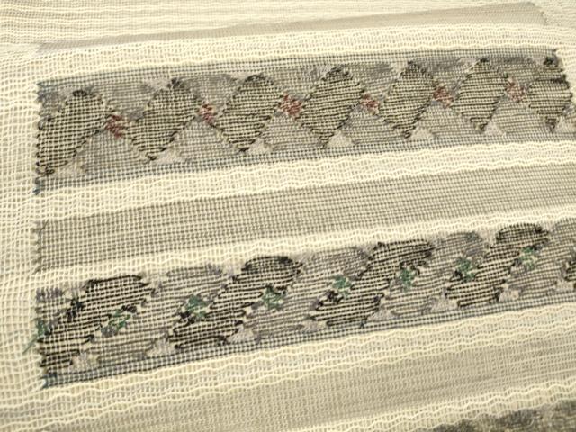 平和屋着物*夏物 太鼓柄袋帯 横段文 正絹 逸品 DAAY8284cm