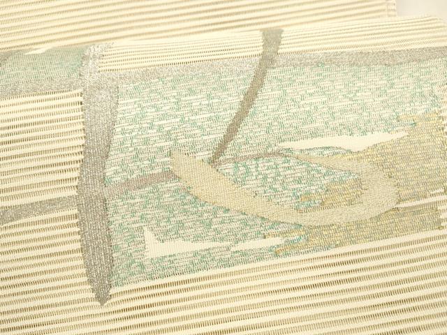 平和屋着物*夏物 八寸名古屋帯 絽綴れ 抽象文様 金銀糸 正絹 逸品 DAAY8295cm