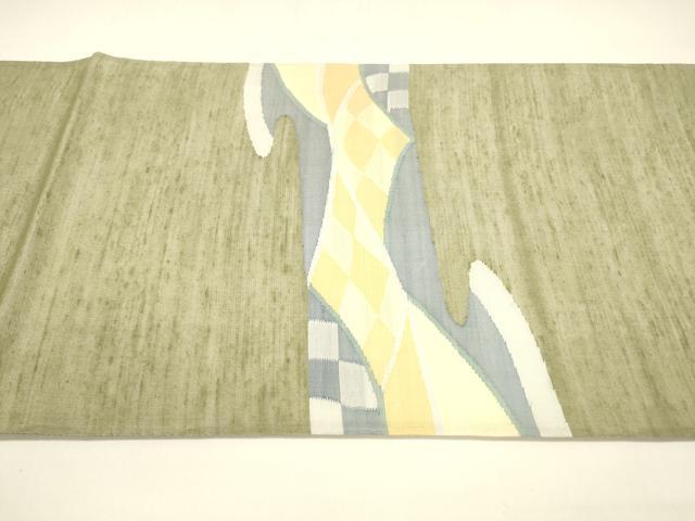 平和屋着物*夏物 太鼓柄袋帯 流水文 正絹 逸品 DAAY8301cm