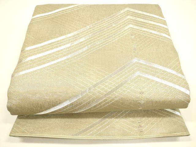 平和屋着物*夏物 六通柄袋帯 綾の波 金銀糸 正絹 逸品 DAAY8334cm