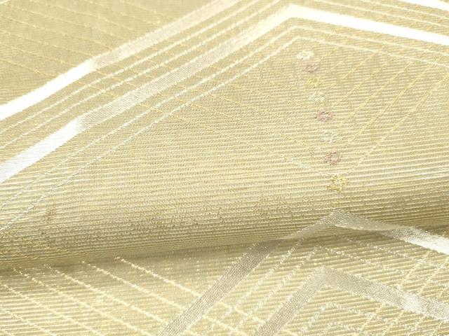 平和屋着物*夏物 六通柄袋帯 綾の波 金銀糸 正絹 逸品 DAAY8334cm