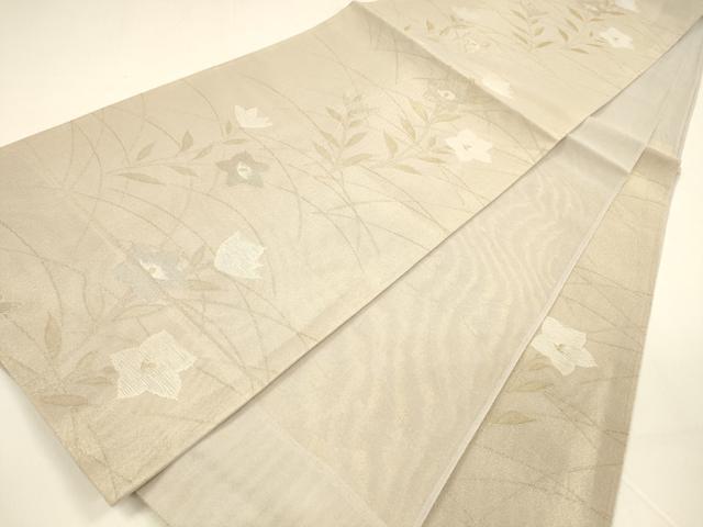 平和屋着物*夏物 六通柄袋帯 草花文 金銀糸 正絹 逸品 DAAY8337cm