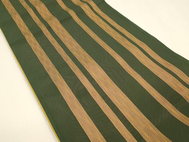 平和屋着物*夏物 両面 全通柄袋帯 間道 金糸 正絹 逸品 DAAY8342cm