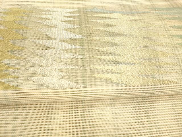 平和屋着物*夏物 八寸名古屋帯 絽綴れ 抽象文様 金銀糸 正絹 逸品 DAAY8357cm