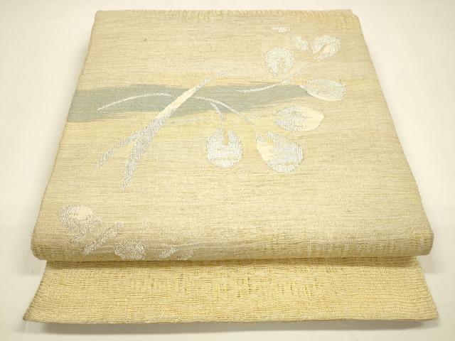 平和屋着物*夏物 西陣 川島織物 松坂屋『染織名作展』 太鼓柄袋帯 枝葉文 金銀糸 正絹 逸品 DAAY8371cm