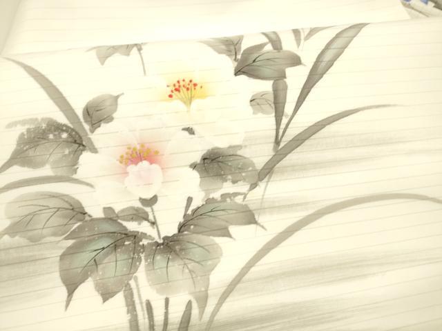 平和屋着物*夏物 九寸名古屋帯 手描き 草花文 DAAY8386cm