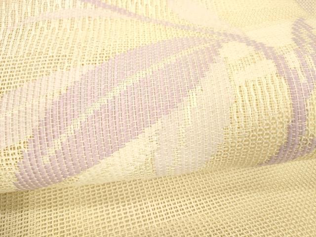 平和屋着物*夏物 八寸名古屋帯 枝葉文 正絹 逸品 DAAY8388cm