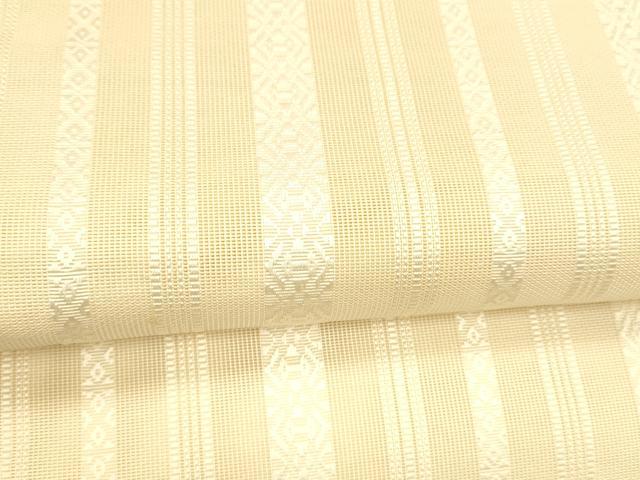 平和屋着物*夏物 本場筑前博多織 八寸名古屋帯 紗献上 肌色 正絹 逸品 DAAY8405cm