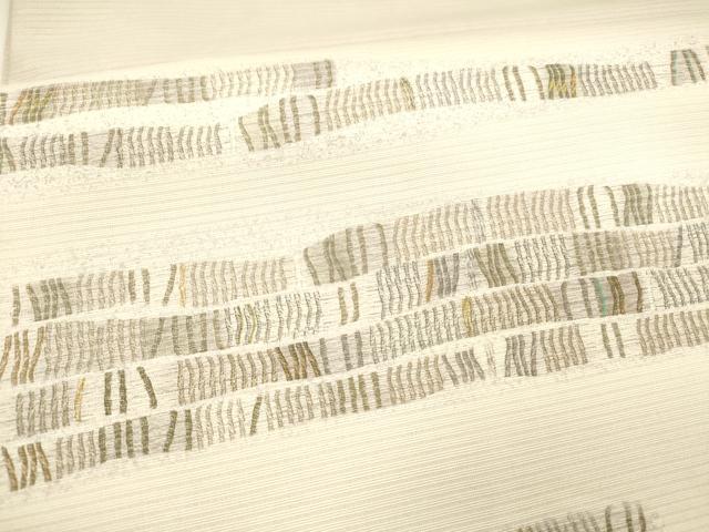 平和屋着物*夏物 太鼓柄袋帯 抽象文様 正絹 逸品 DAAY8429cm