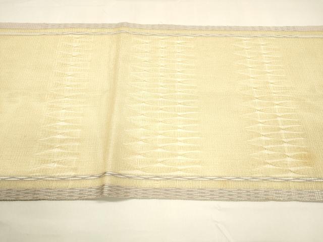 平和屋着物*夏物 太鼓柄袋帯 もじり織 抽象文様 金糸 正絹 逸品 DAAY8451cm