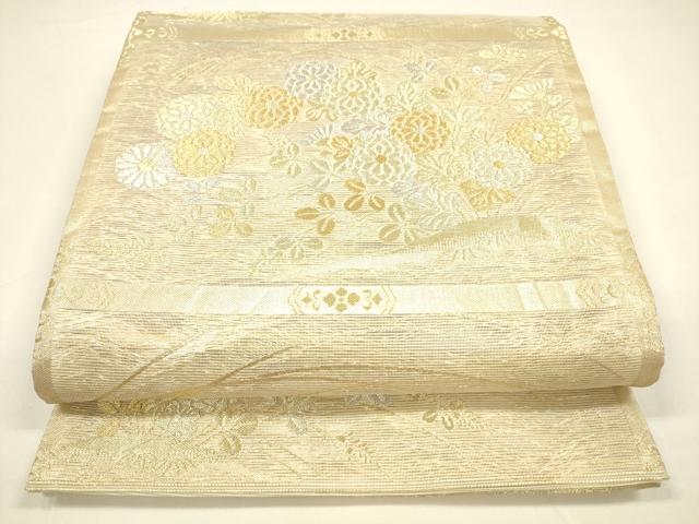 平和屋着物*夏物 六通柄袋帯 天井蒔絵 金銀糸 正絹 逸品 DAAY8457cm