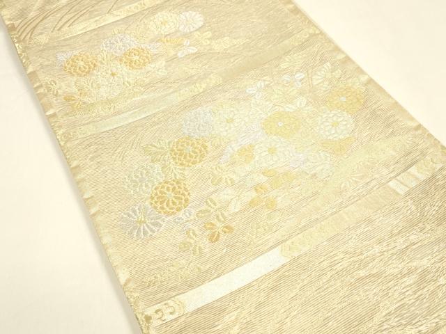 平和屋着物*夏物 六通柄袋帯 天井蒔絵 金銀糸 正絹 逸品 DAAY8457cm