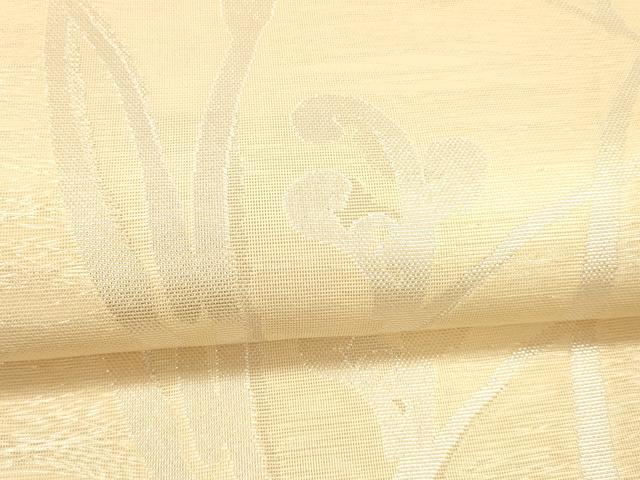 平和屋着物*夏物 六通柄 本袋帯 枝葉文 銀糸 正絹 逸品 DAAY8494cm
