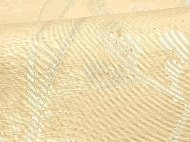平和屋着物*夏物 六通柄 本袋帯 枝葉文 銀糸 正絹 逸品 DAAY8494cm
