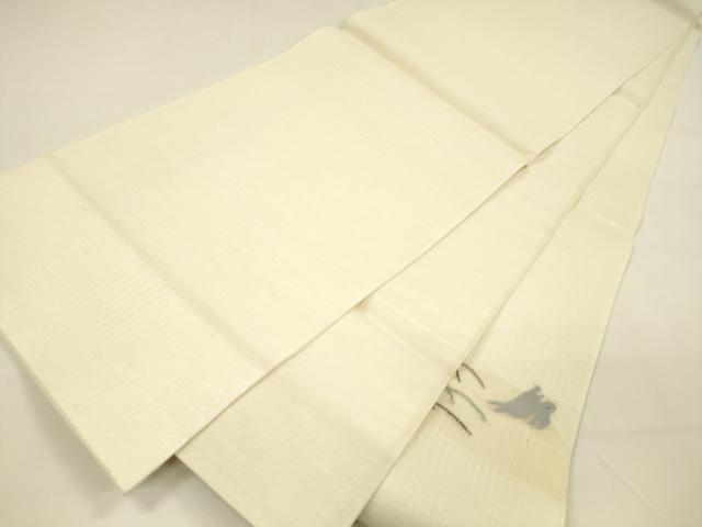 平和屋着物*夏物 太鼓柄袋帯 芝文 月兎 銀糸 正絹 逸品 DAAY8509cm