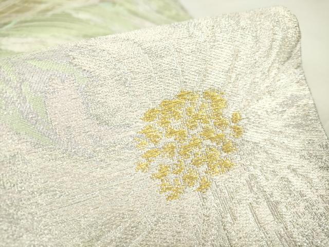 平和屋着物▼六通柄袋帯 舞花文 金銀糸 正絹 逸品 DAAY9067az