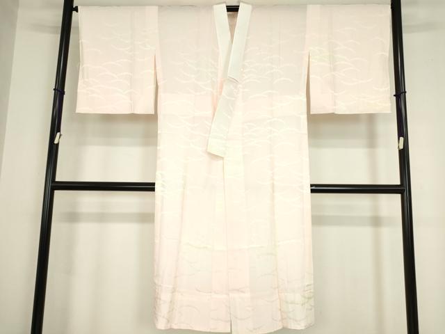 平和屋着物●長襦袢 無双仕立て 雪芝地紋 暈し染め 正絹 逸品 DAAY9239az