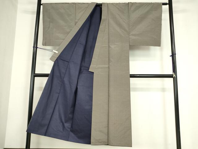 平和屋着物●男性 本場縞大島紬 格子 正絹 逸品 DAAY9277az