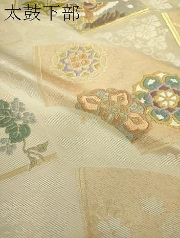平和屋着物●六通柄袋帯 唐織錦 地紙花鳥文 金糸 正絹 逸品 未使用 DAAZ0099ps