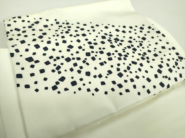 平和屋着物●塩瀬 つけ帯 箔散らし文 正絹 逸品 DAAZ0137ps