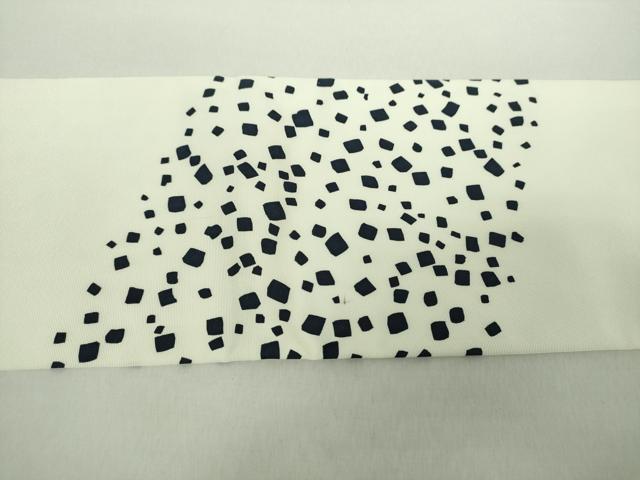 平和屋着物●塩瀬 つけ帯 箔散らし文 正絹 逸品 DAAZ0137ps