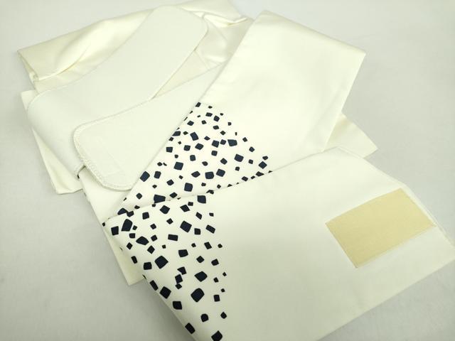 平和屋着物●塩瀬 つけ帯 箔散らし文 正絹 逸品 DAAZ0137ps